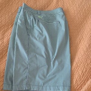 Puma Blue and Lime Green Checkered Men's Shorts